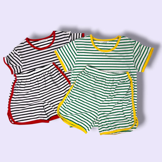 Stripe short set